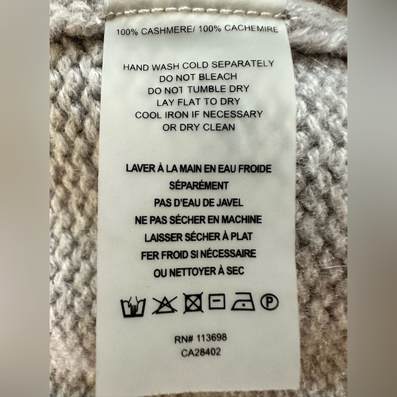 Cashmere 100% Sweater Taupe Size Medium - Picture 10 of 13